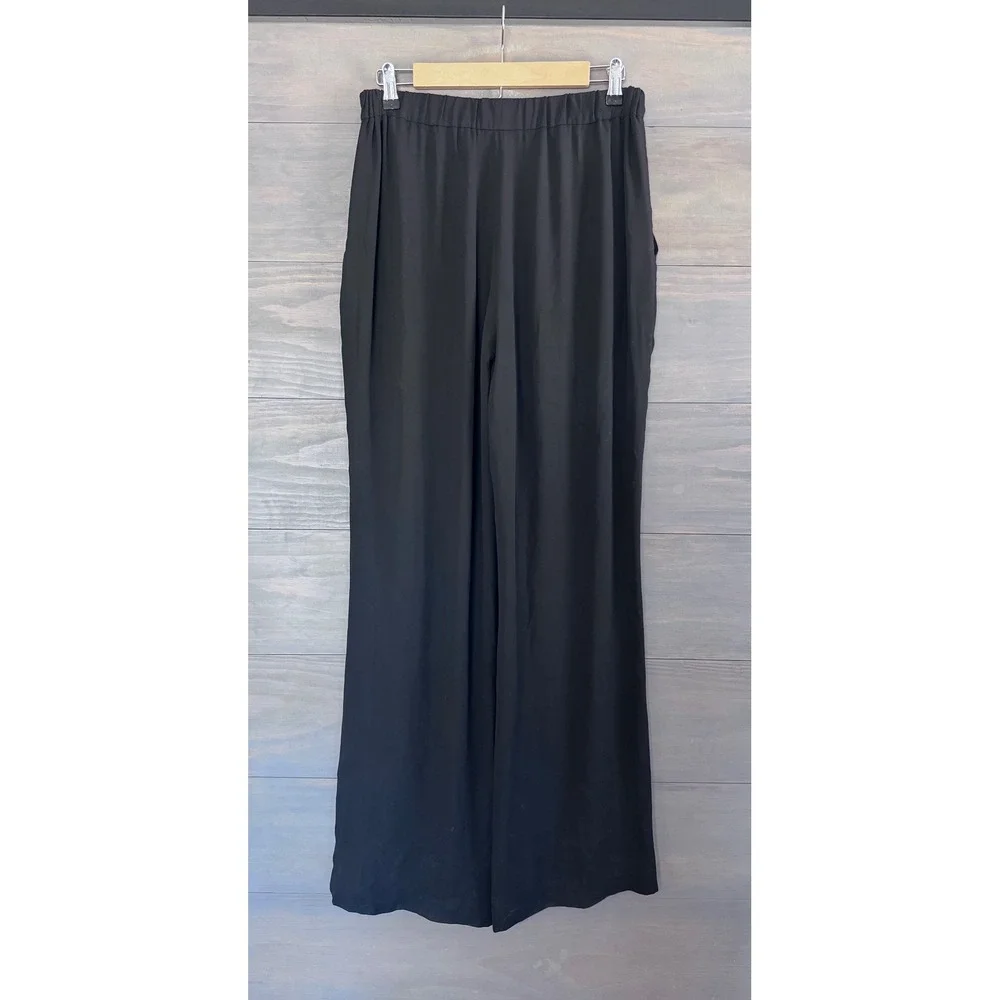 Babaton Black Wide Leg‎ High Waisted Trousers Dress Pants Style 59589 Size 6